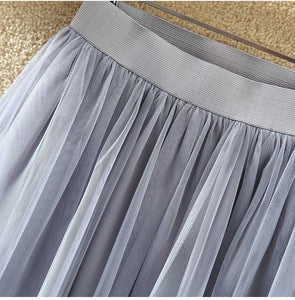 TIGENA Tulle High Waist Pleated Tutu - Zainab's Closet