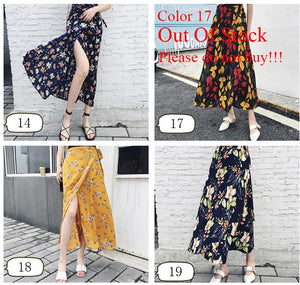 PADEGAO Asymmetrical Printed Chiffon Skirt - Zainab's Closet