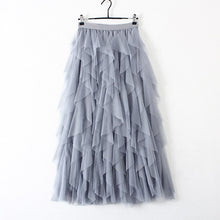 Load image into Gallery viewer, TIGENA Korean Tutu Tulle Pleated Maxi Skirt - Zainab&#39;s Closet