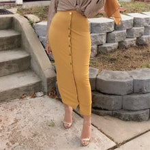 Load image into Gallery viewer, SMILE FISH Buttoned Maxi Pencil Skirt - Zainab&#39;s Closet