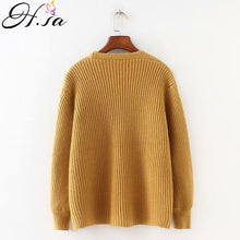 Load image into Gallery viewer, HSA Knitted V-neck Single Breasted Cardigan - Zainab&#39;s Closet