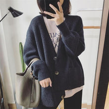 Load image into Gallery viewer, HSA Knitted V-neck Single Breasted Cardigan - Zainab&#39;s Closet