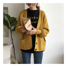 Load image into Gallery viewer, HSA Knitted V-neck Single Breasted Cardigan - Zainab&#39;s Closet