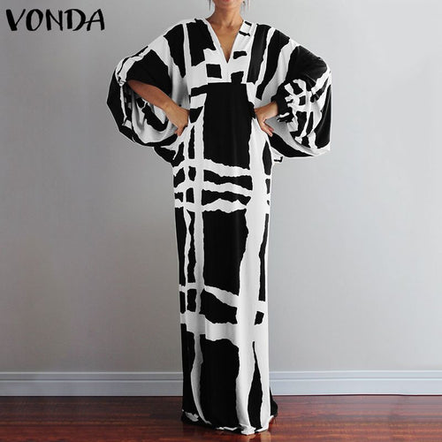 VONDA Vintage Maxi Dress - Zainab's Closet