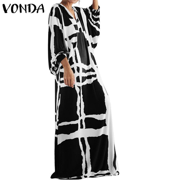 VONDA Vintage Maxi Dress - Zainab's Closet