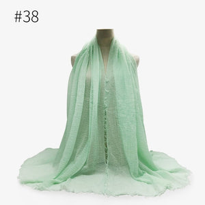 LOVOSME Woven Crinkle Scarves - Zainab's Closet