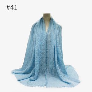 LOVOSME Woven Crinkle Scarves - Zainab's Closet