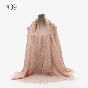 LOVOSME Woven Crinkle Scarves - Zainab's Closet
