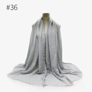 LOVOSME Woven Crinkle Scarves - Zainab's Closet