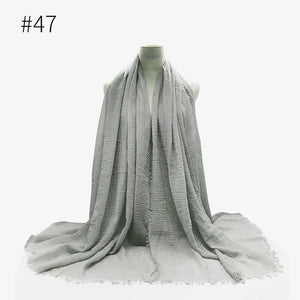 LOVOSME Woven Crinkle Scarves - Zainab's Closet
