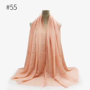 LOVOSME Woven Crinkle Scarves - Zainab's Closet
