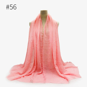 LOVOSME Woven Crinkle Scarves - Zainab's Closet
