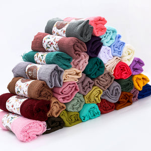 SANMAIHUA Woven Crinkle Scarf - Zainab's Closet