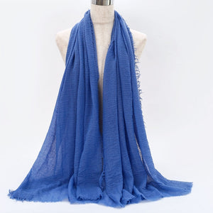SANMAIHUA Woven Crinkle Scarf - Zainab's Closet