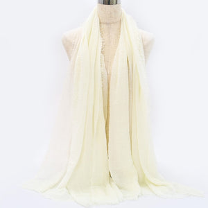 SANMAIHUA Woven Crinkle Scarf - Zainab's Closet