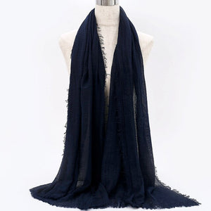 SANMAIHUA Woven Crinkle Scarf - Zainab's Closet