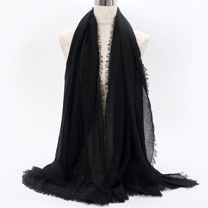 SANMAIHUA Woven Crinkle Scarf - Zainab's Closet
