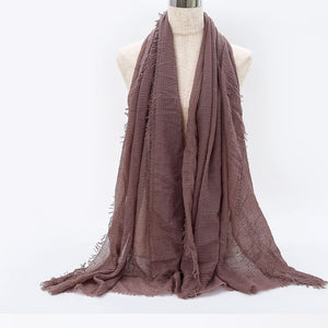 SANMAIHUA Woven Crinkle Scarf - Zainab's Closet