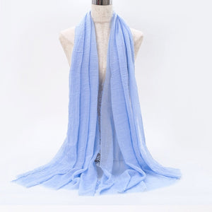 SANMAIHUA Woven Crinkle Scarf - Zainab's Closet