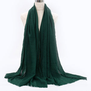 SANMAIHUA Woven Crinkle Scarf - Zainab's Closet