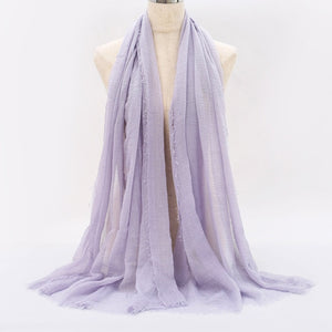 SANMAIHUA Woven Crinkle Scarf - Zainab's Closet