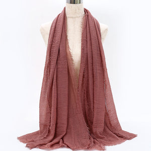 SANMAIHUA Woven Crinkle Scarf - Zainab's Closet