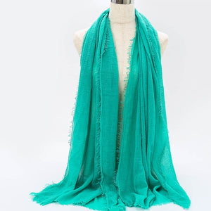 SANMAIHUA Woven Crinkle Scarf - Zainab's Closet