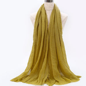 SANMAIHUA Woven Crinkle Scarf - Zainab's Closet