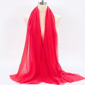SANMAIHUA Woven Crinkle Scarf - Zainab's Closet