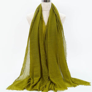 SANMAIHUA Woven Crinkle Scarf - Zainab's Closet