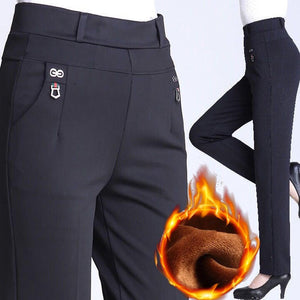 High Waist Winter Trousers - Zainab's Closet
