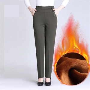 High Waist Winter Trousers - Zainab's Closet