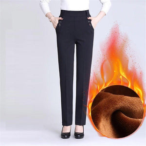 High Waist Winter Trousers - Zainab's Closet