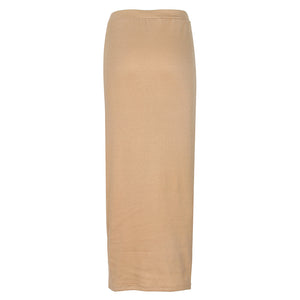 SMILE FISH Buttoned Maxi Pencil Skirt - Zainab's Closet