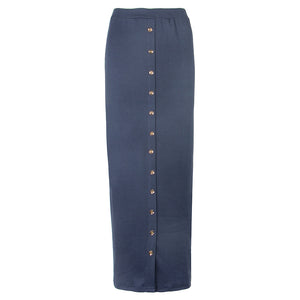 SMILE FISH Buttoned Maxi Pencil Skirt - Zainab's Closet