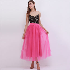 Kartoska Tulle High Waisted Maxi Skirt - Zainab's Closet