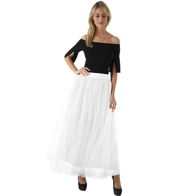 Kartoska Tulle High Waisted Maxi Skirt - Zainab's Closet