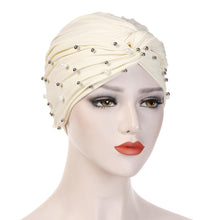 Load image into Gallery viewer, Arab Style Cotton Blend Beaded Headwrap - Zainab&#39;s Closet