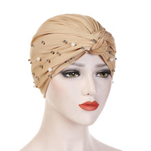 Load image into Gallery viewer, Arab Style Cotton Blend Beaded Headwrap - Zainab&#39;s Closet