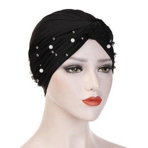 Arab Style Cotton Blend Beaded Headwrap - Zainab's Closet