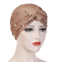 Load image into Gallery viewer, Arab Style Cotton Blend Beaded Headwrap - Zainab&#39;s Closet