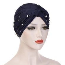 Load image into Gallery viewer, Arab Style Cotton Blend Beaded Headwrap - Zainab&#39;s Closet