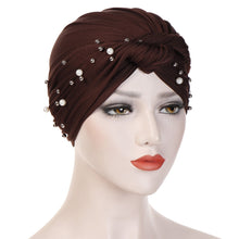 Load image into Gallery viewer, Arab Style Cotton Blend Beaded Headwrap - Zainab&#39;s Closet