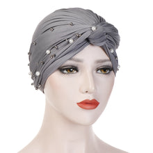 Load image into Gallery viewer, Arab Style Cotton Blend Beaded Headwrap - Zainab&#39;s Closet