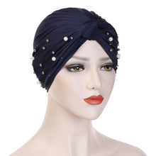 Load image into Gallery viewer, Arab Style Cotton Blend Beaded Headwrap - Zainab&#39;s Closet