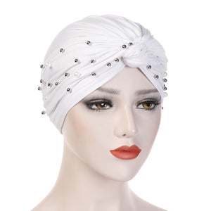 Arab Style Cotton Blend Beaded Headwrap - Zainab's Closet