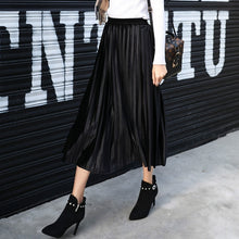 Load image into Gallery viewer, Yhz High Waist Velvet Pleated Vintage Maxi Skirt - Zainab&#39;s Closet