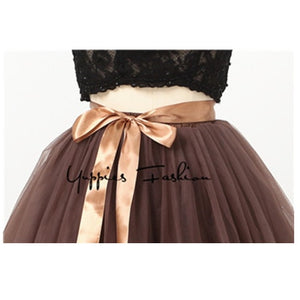 Treutoyeu Soft Black Pleated Tulle Vintage Tutu Skirt - Zainab's Closet