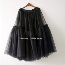 Load image into Gallery viewer, Treutoyeu Soft Black Pleated Tulle Vintage Tutu Skirt - Zainab&#39;s Closet