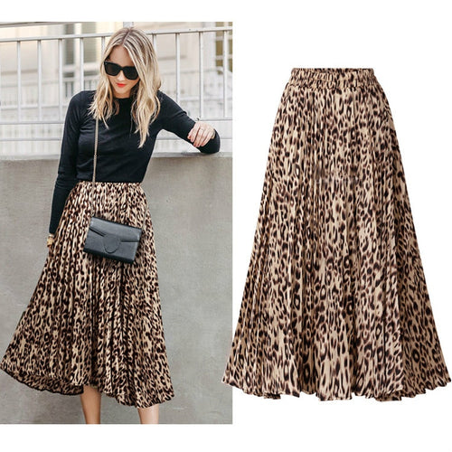 HYSECMAO Leopard Print Autumn Skirt - Zainab's Closet